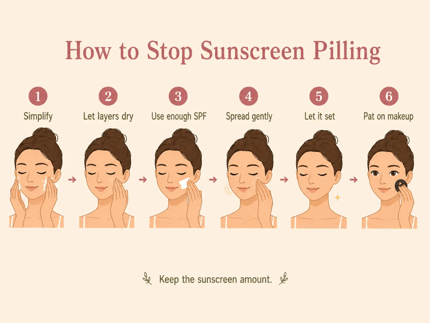 How to apply sunscreen to reduce pilling without using less SPF