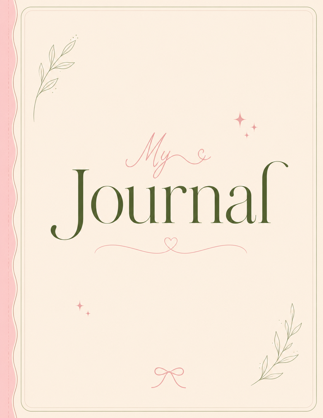 My Journal digital printable journal preview