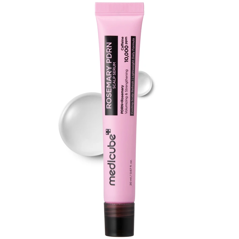 Official pink Medicube Rosemary PDRN Scalp Serum 20 mL tube with black cap