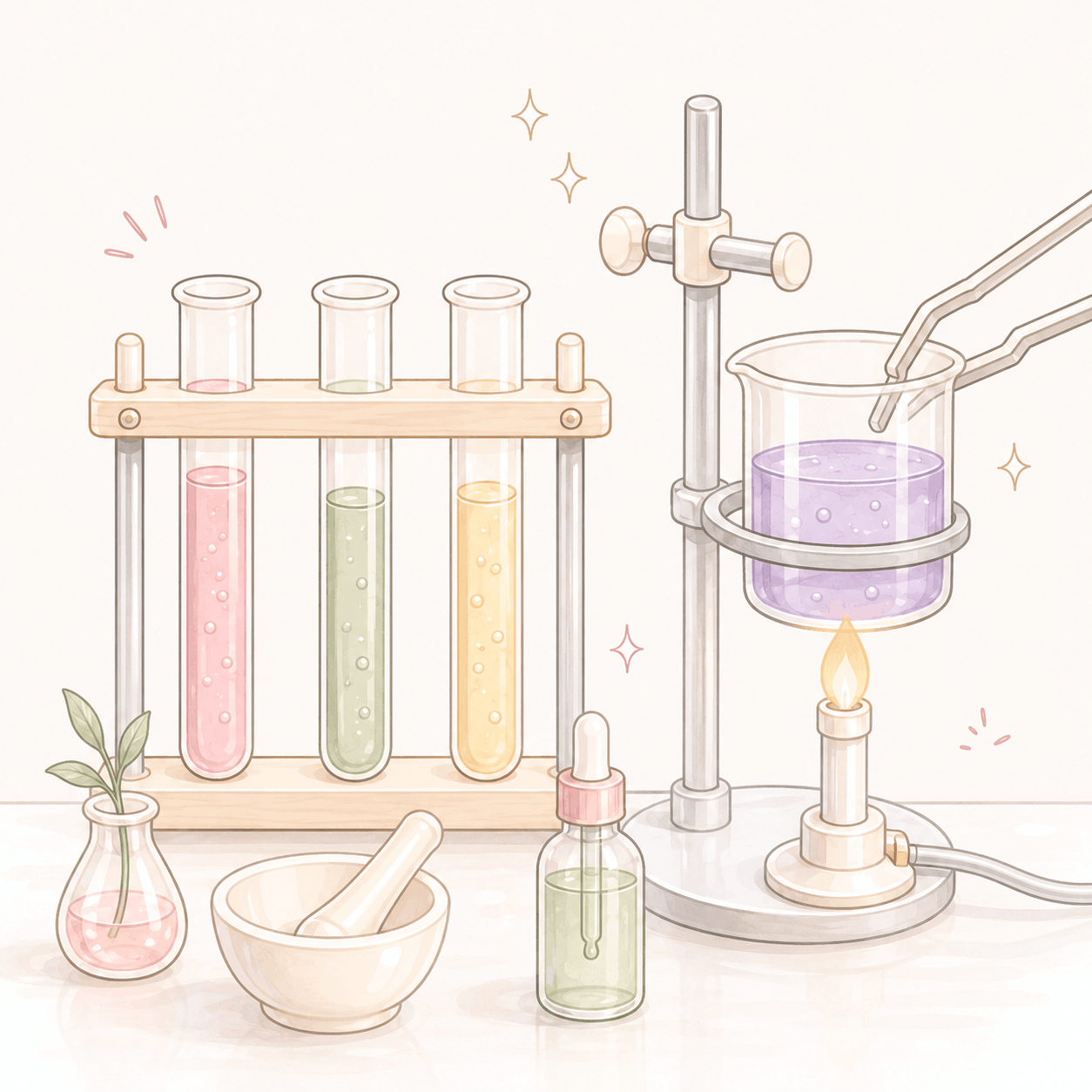 Skincare science illustration