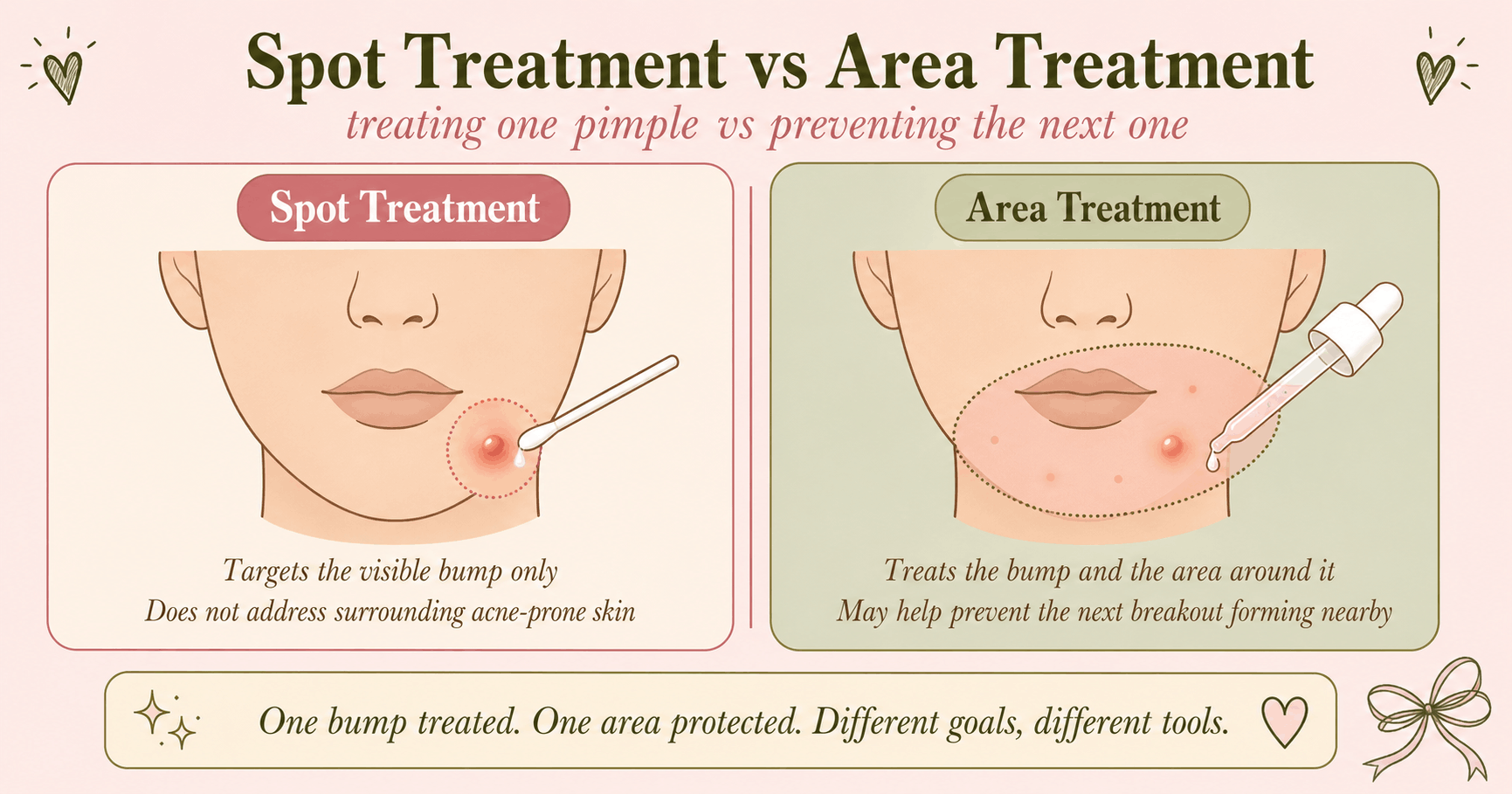 Spot treatment compared with whole-area acne prevention